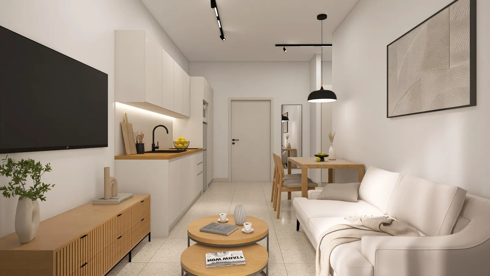 Salon ve açık plan